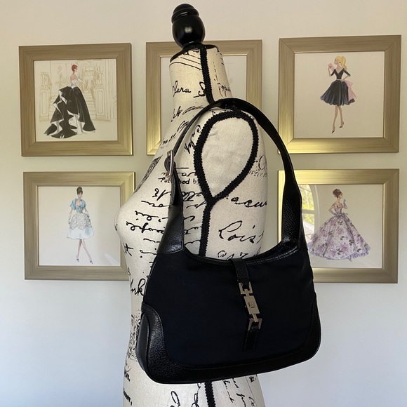 ✨SOLD!✨SALE✨Gucci Jackie O RARE! Leather Nylon Bag - Picture 16 of 16